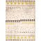 Chaudhary Living Geometric Rectangular Area Throw Rug - 5.25' x 7.25' - Beige and Green